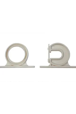 Reggicanna in plastica bianca Ø 38 mm, fissaggio a parete o soffitto Nuova Collezione