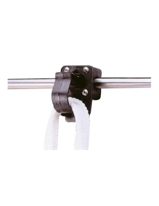 Compra Online Aggancio rapido nylon nero porta cime, parete o tubo Ø 22-25 mm, base