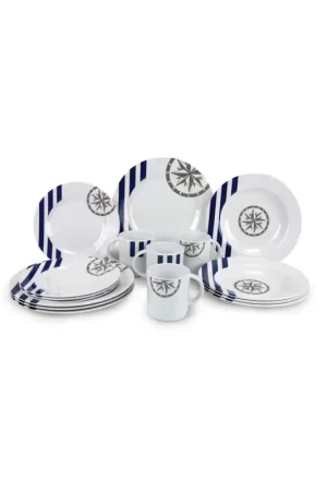 Prezzo Scontato Plastimo set stoviglie Marina melamina, 16 pezzi per 4 persone con mug