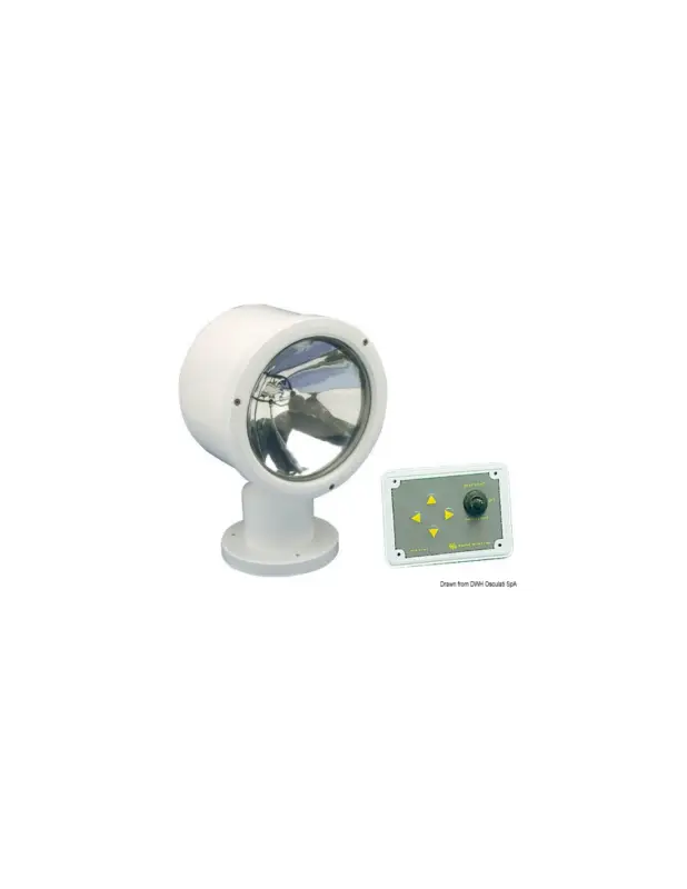 Faro elettrocomandato Mega 24 V con bulbo stagno Sealed Beam Novità