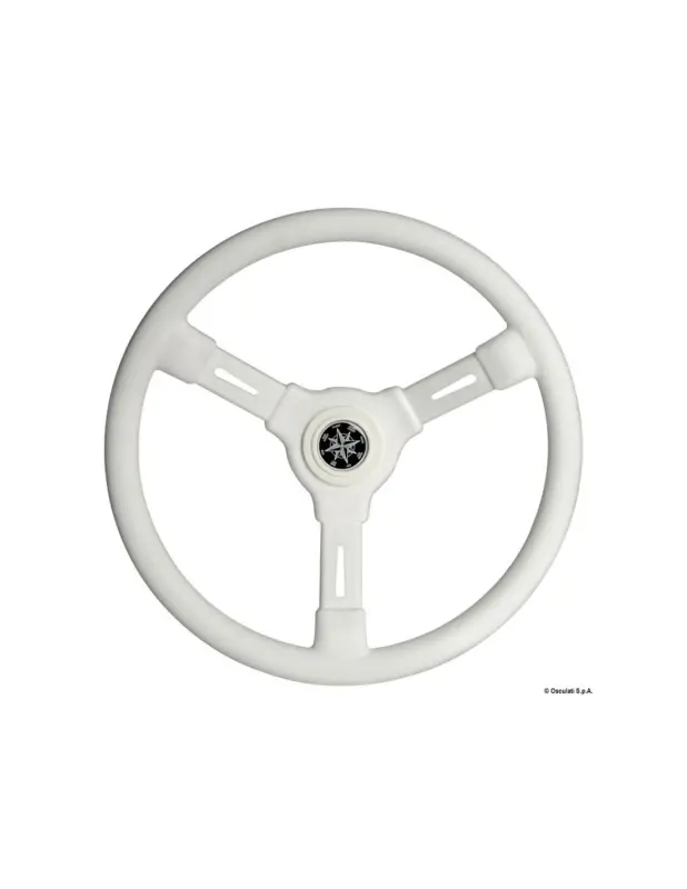 Volante 3 razze bianco Ø 355 mm con mozzo a cono universale Solo Oggi