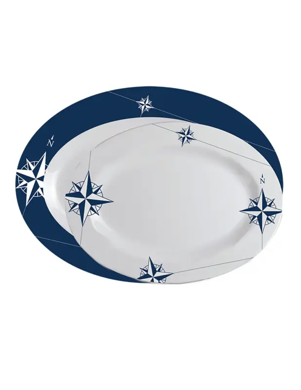Marine Business Northwind piatti ovali melamina 30x22,5 e 35x25,5 cm set 2 Promozione