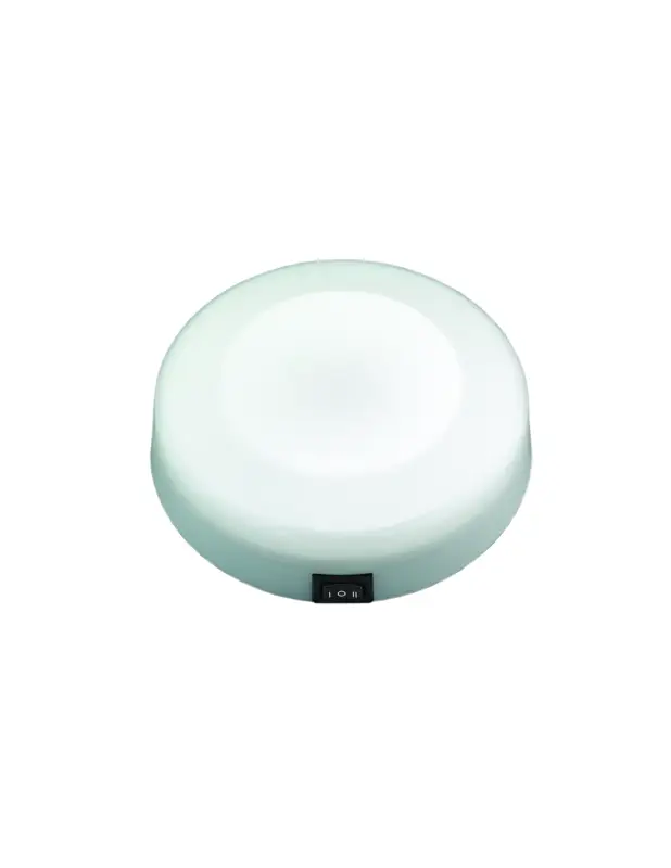 Compra Online Plafoniera LED 12V 1W 85 lumen, corpo plastica, luce bianca calda