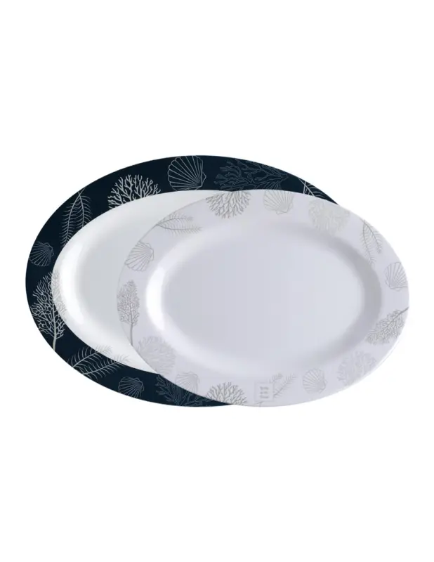 Marine Business Living, piatti ovali in melamina BPA Free, set 2 pezzi Vendita Finale