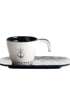 Spedizione Espresso Marine Business Sailor Soul tazze caffè melamina BPA free, Ø 6xH 5 cm, set
