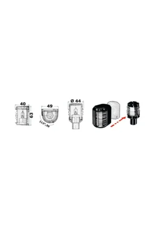 Fanale di fonda Compact 360°, lampadina alogena 5W Più Venduto