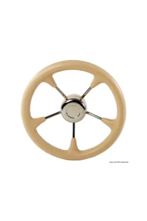 Offerta Volante Osculati poliuretano morbido crema, razze inox, Ø 350 mm