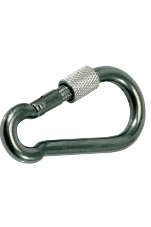 Vendita Finale Moschettone inox AISI 316 chiusura a vite, coda di rondine, D 5-12 mm