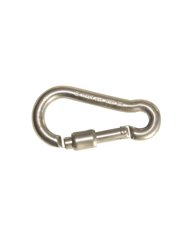 Spedito Oggi Moschettone Kong pistone esterno inox AISI 316 Key-Lock Ø 10 mm