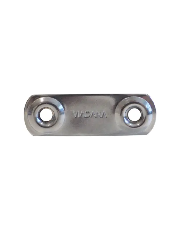 Miglior Prezzo Viadana piastrina fissacinghia inox a due fori, 50x16 mm