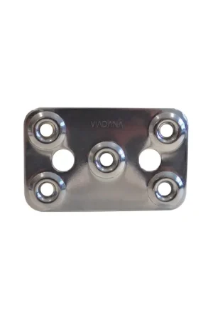 Viadana piastra fissa cinghia inox a 5 fori, 62x40 mm Di Tendenza