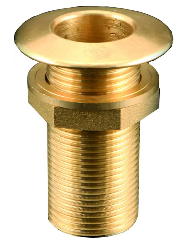 Scarico a mare ottone lucido bordo basso smussato, da 3/8" a 2", 7 misure Prezzo Conveniente