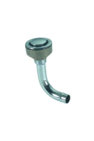 Nuova Collezione Foresti sfiato curvo 90° ad incasso in ottone a filo, portagomma Ø 16 mm