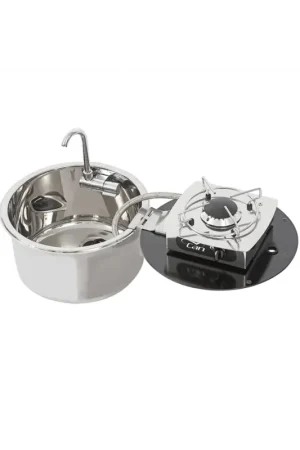 Compra Online Piano cottura a ribalta 1 fuoco 1750W inox con lavello Ø340mm