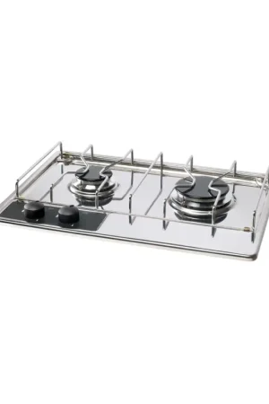 A Buon Prezzo ENO Hydra piano cottura a incasso 2 fuochi gas inox, 1750-2500 W, 47x34 cm