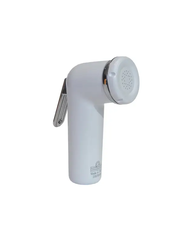 Doccetta ABS bianco lucido attacco 1/2" femmina, leva a pressione con Affare