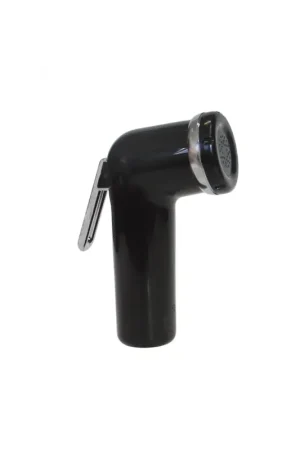 Doccetta ABS nero lucido attacco 1/2" femmina, leva a pressione con blocco Prezzo Conveniente
