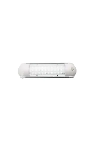 Plafoniera LED strip con interruttore, alluminio e ABS, L249 mm, 10-30V Economico