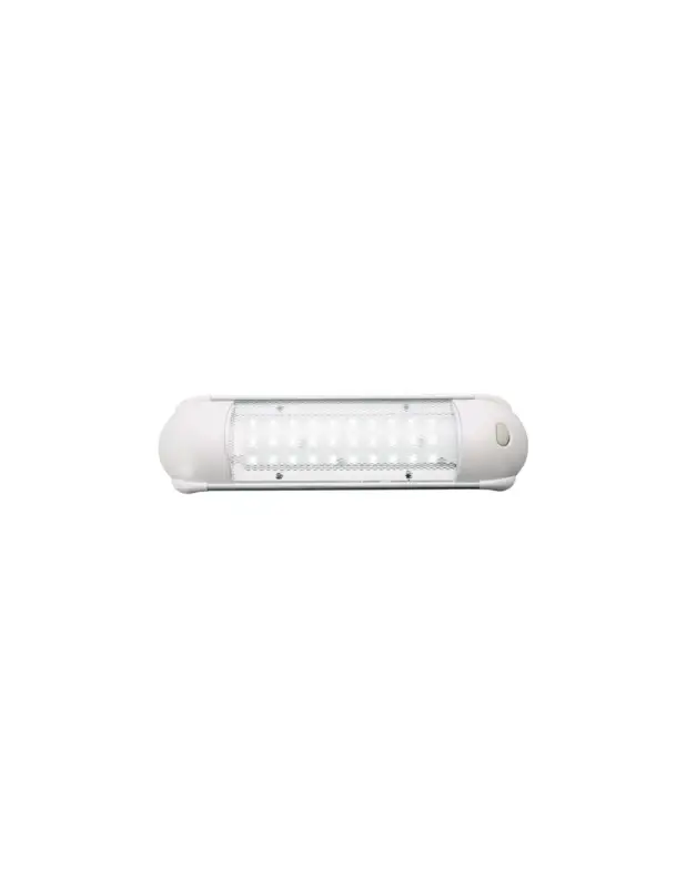 Plafoniera LED strip con interruttore, alluminio e ABS, L249 mm, 10-30V Economico