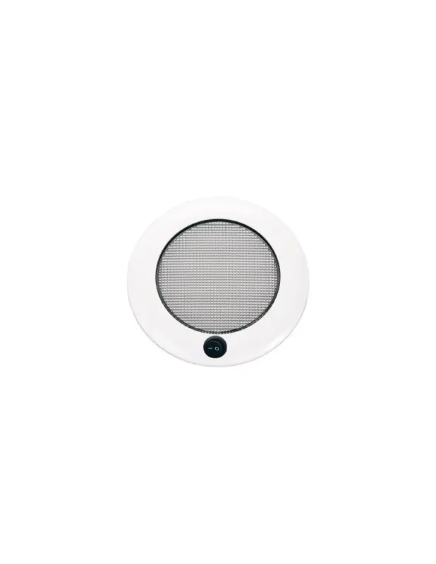 Plafoniera LED slim 10-30V bianco caldo/rosso con interruttore, Ø127 mm ABS Spedito Oggi