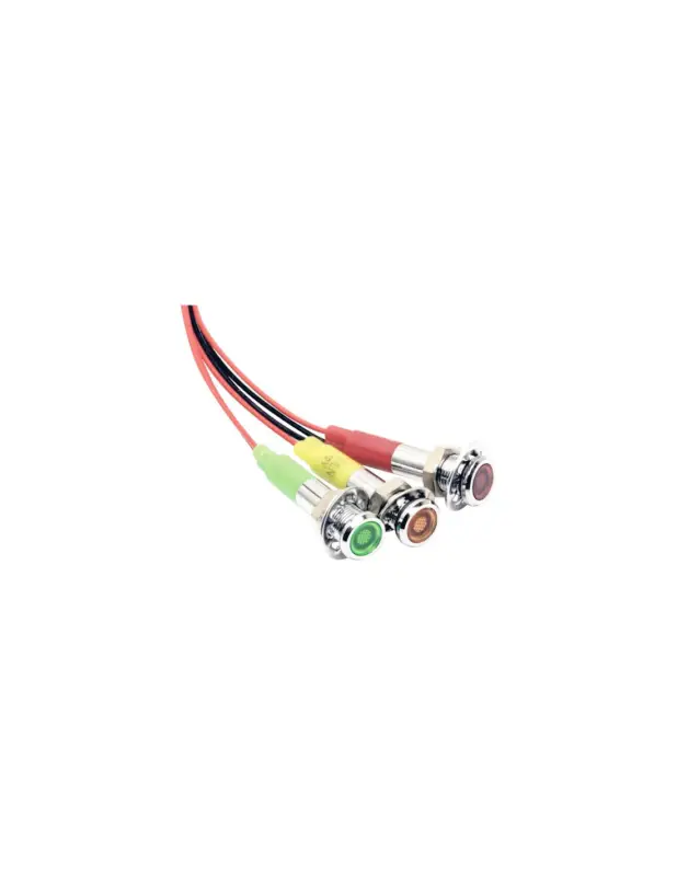 Pagamento Sicuro Spia LED stagna in ottone cromato per pannelli di bordo