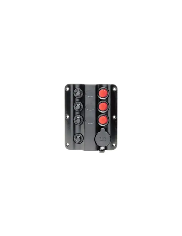 Ordina Subito Pannello elettrico marino Wave Socket, 3 circuiti, IP65, 12V con presa