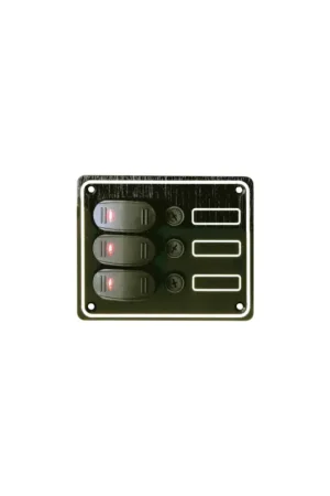 Pannello Contour in alluminio anodizzato IP65 con interruttori e fusibili Popolare