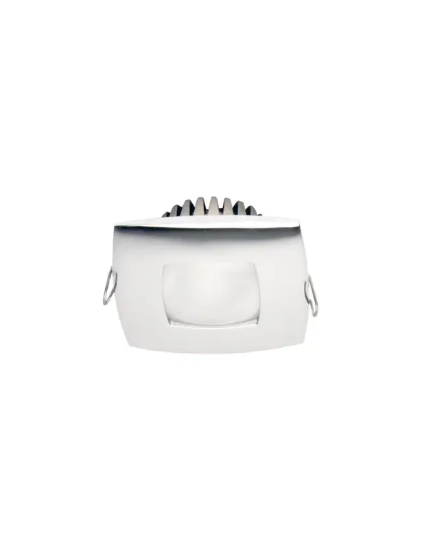 Spot LED ad incasso per interni Sextans-QB, cornice in ottone cromato Di Tendenza