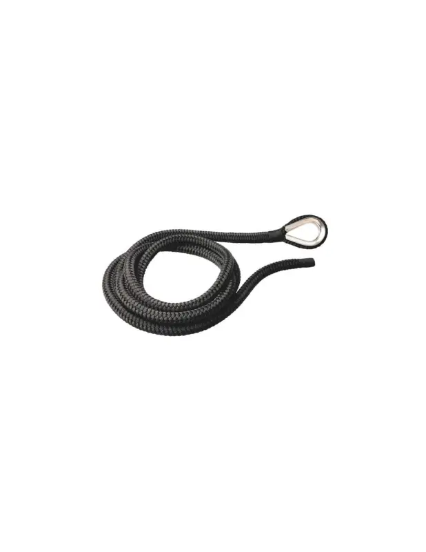 Di Tendenza Treccia ormeggio nera con redancia inox impiombata