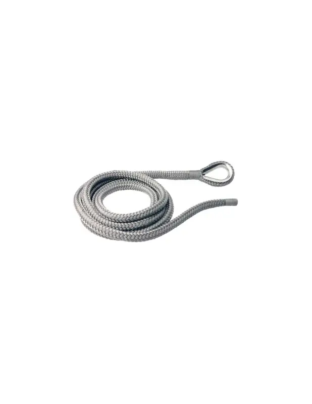 Sconto Treccia ormeggio grigia con redancia inox impiombata