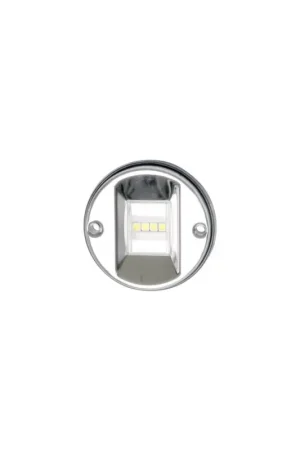 Fanale di poppa LED rotondo 135°, cassa inox D80 mm, 12V CE Spedito Oggi
