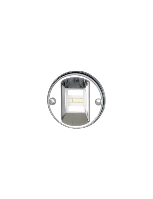 Fanale di poppa LED rotondo 135°, cassa inox D80 mm, 12V CE Spedito Oggi