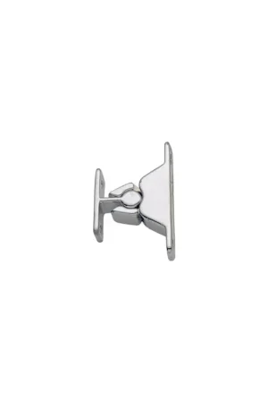 Affare Arresto a spinta in ottone cromato per porte e portelli, 60x12 mm