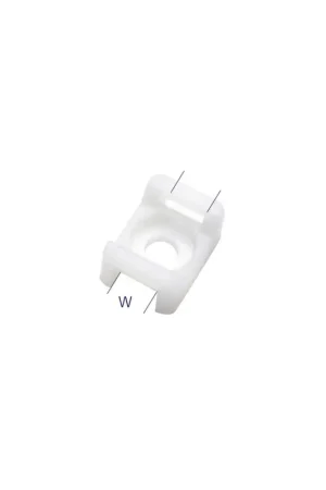 Supporti a sella poliammide V2 per fascette, 9,5 x 15 x H 7,2 mm, conf. 100 pz Ultime Pezzi