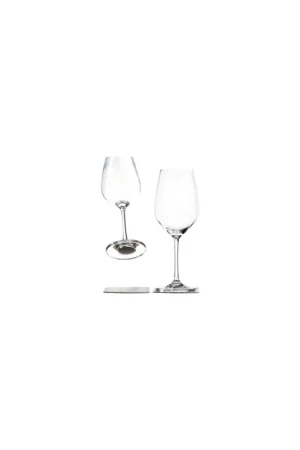 Offerta Del Giorno Silwy set 2 calici da vino magnetici in cristallo, 250 ml