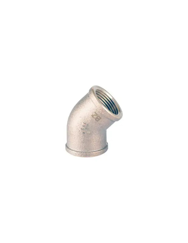 Gomito 45° femmina-femmina in bronzo per impianti idraulici Ultime Pezzi