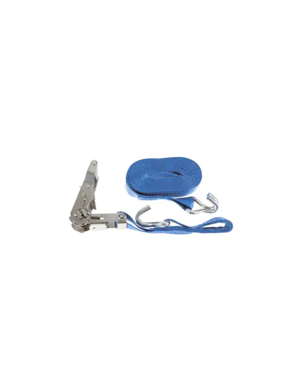 Esclusivo Cinghia tensionatrice inox con cricchetto e ganci certificata CE