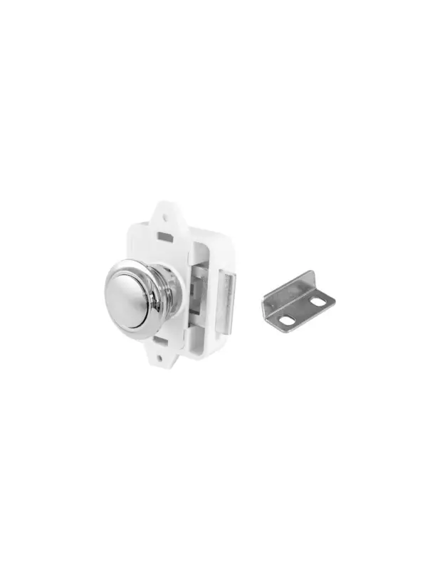 Chiusura a pulsante JF per portelli e cassetti, cassa ABS 45x78 mm Ultima Occasione
