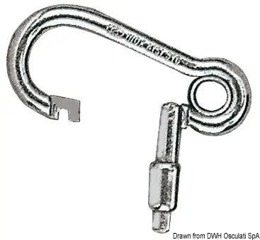 Popolare Moschettone inox apertura esterna 60 mm