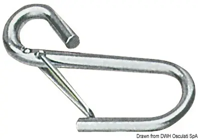 Scelto Dai Clienti Ganci inox a molla mm 52