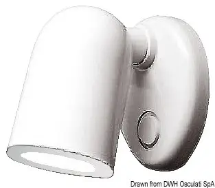 Faretto alogeno Batsystem Tube ABS bianco Scelto Dai Clienti