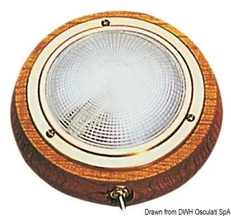Compra Online Plafoniera ottone e teak 155 mm
