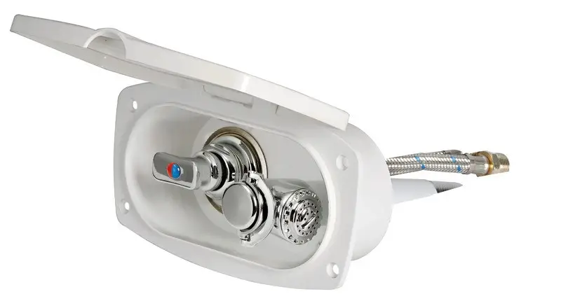 Novità Box doccia New Edge bianca tubo PVC 2,5 m uscita posteriore