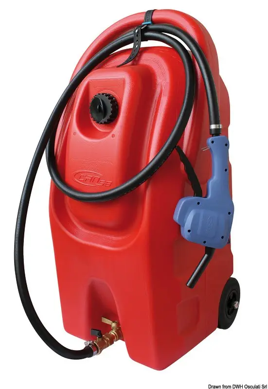 Tanica per benzina con ruote 59 lt omologato UN Saldi