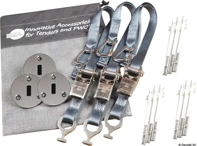 Di Tendenza Kit composto da 3 padaye tipo Flush + 3 cinghie grigie 25 mm