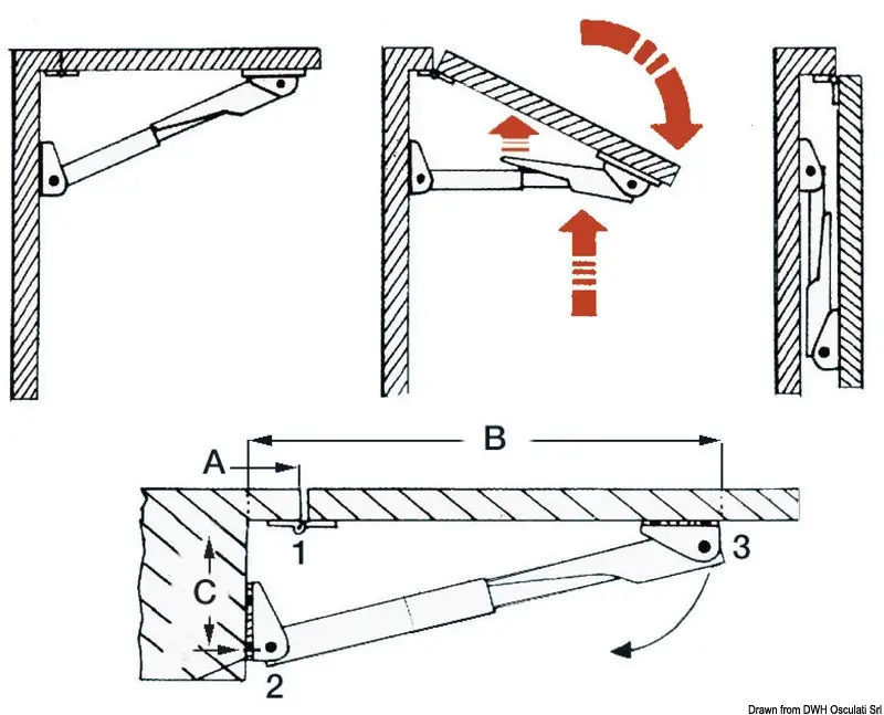 Esclusivo Supporto tavolo Rakego 60 kg 20/30 mm
